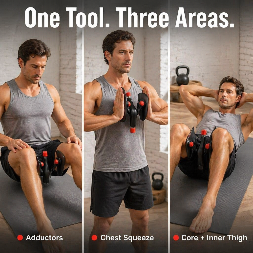 StrongFlex — Train Adductors, Chest & Core Anywhere You Can Sit Down - Esilora