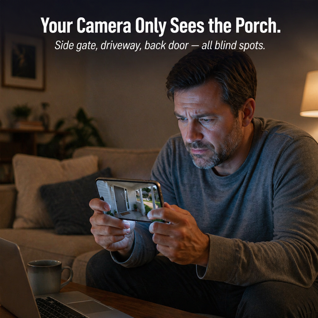 SolarSentry Wireless Outdoor Camera — Watch Every Blind Spot 24/7, No Wires, No Subscriptions - Esilora