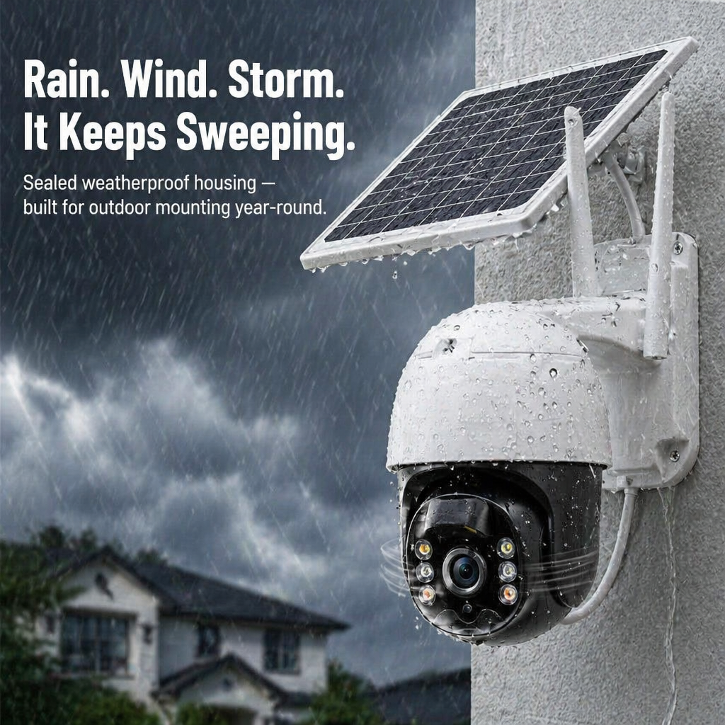 SolarSentry Wireless Outdoor Camera — Watch Every Blind Spot 24/7, No Wires, No Subscriptions - Esilora