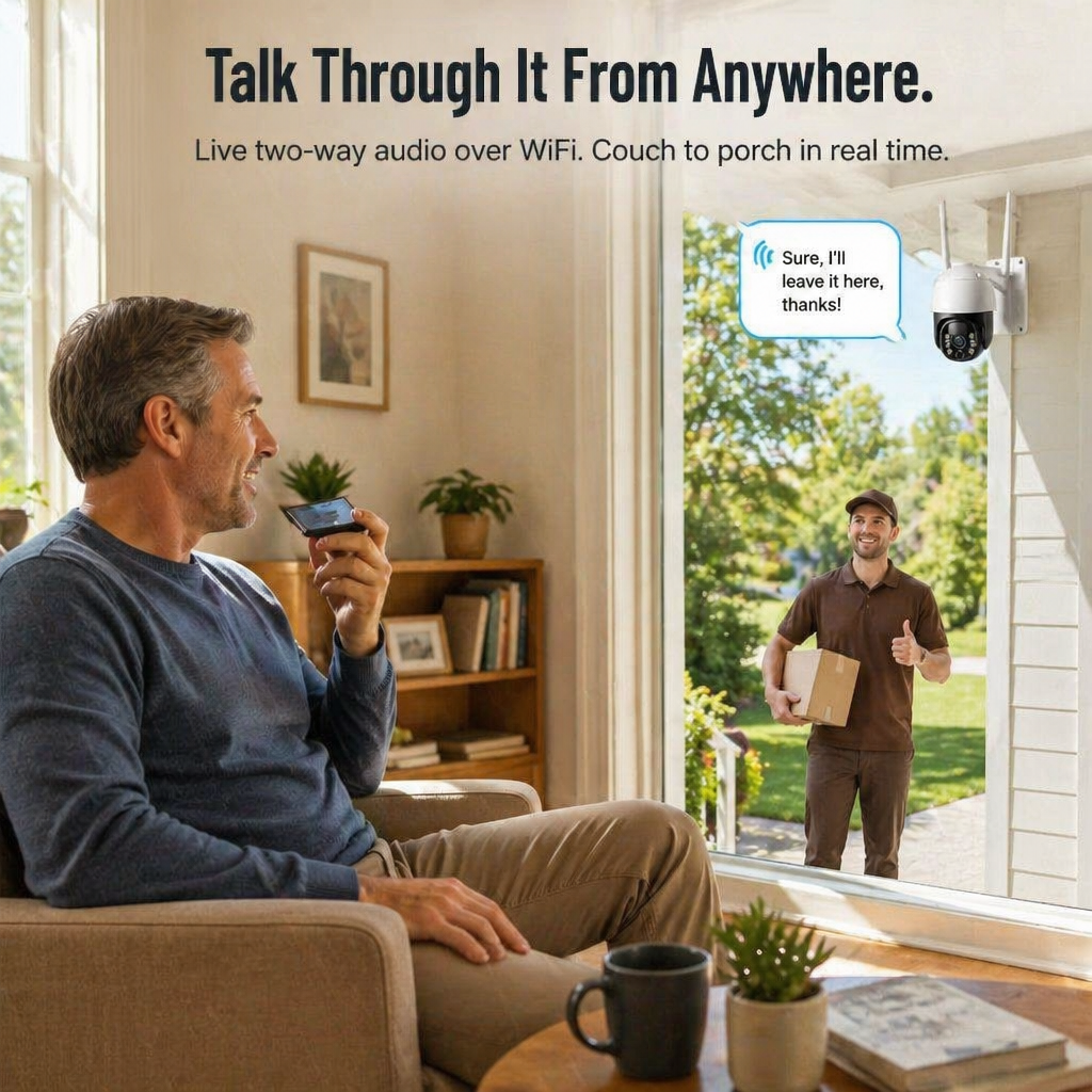 SolarSentry Wireless Outdoor Camera — Watch Every Blind Spot 24/7, No Wires, No Subscriptions - Esilora