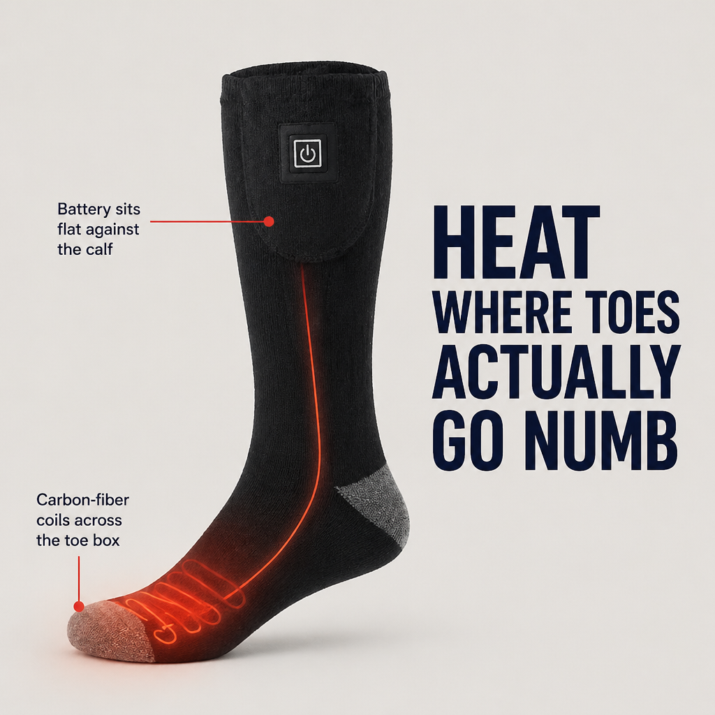 SolaceHeat-sokken — Klik door 3 warmteniveaus en vergeet koude tenen - Esilora