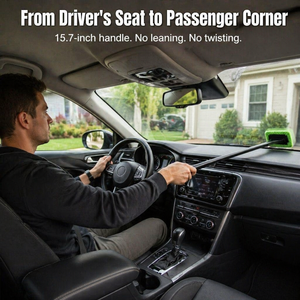 PrismaShine — Wipe Hazy Windshields Streak-Free From the Driver's Seat - Esilora