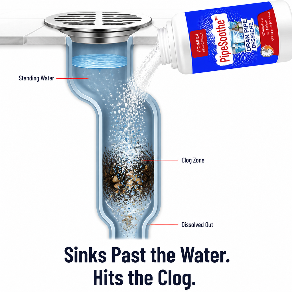 PipeSoothe — Clear Hair, Grease & Gunk Clogs Without Calling a Plumber - Esilora