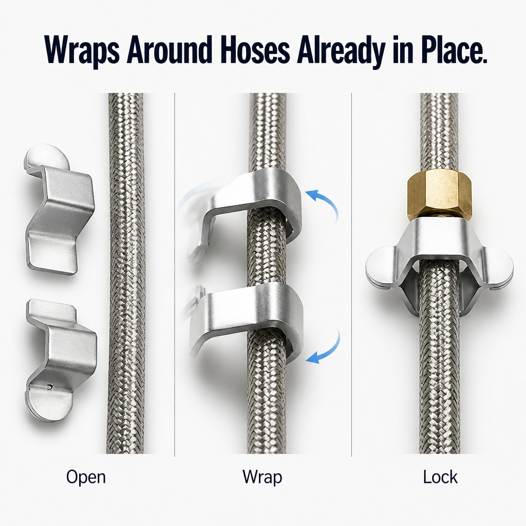 PowerGrip — Slide Around Supply Lines, Crank Off Stuck Faucet Nuts Fast - Esilora