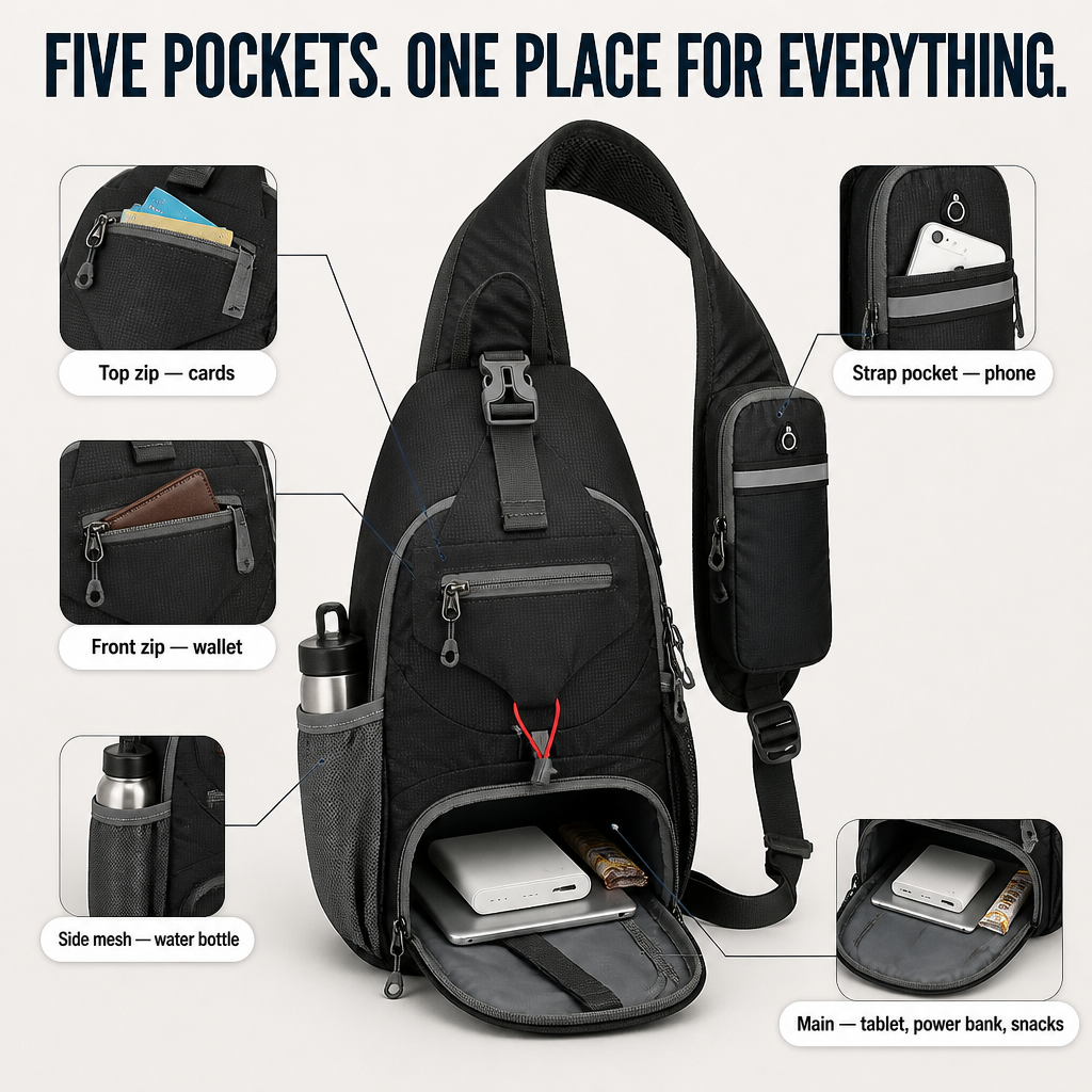 SmartPack — バックパックのかさばりなしで、スマートフォン・財布・水筒を持ち運ぶ - Esilora