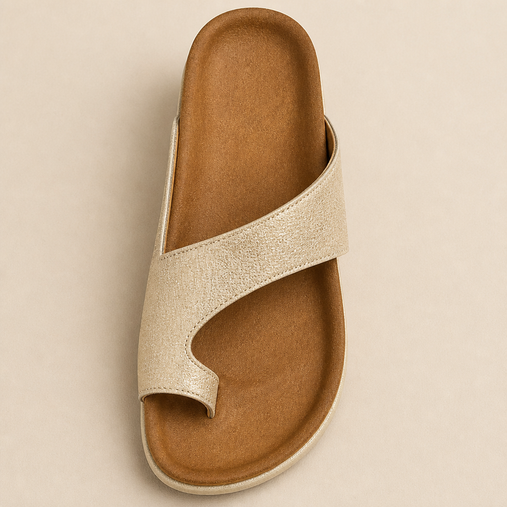 Solivra – Bunion-Relief Wedge Sandals with Toe-Aligning Strap - Esilora