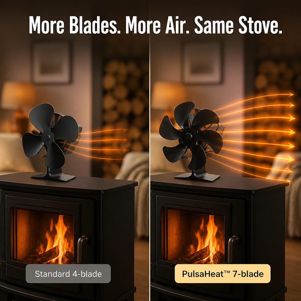PulsaHeat — Push Wood Stove Heat To Every Cold Corner Of Your Room - Esilora