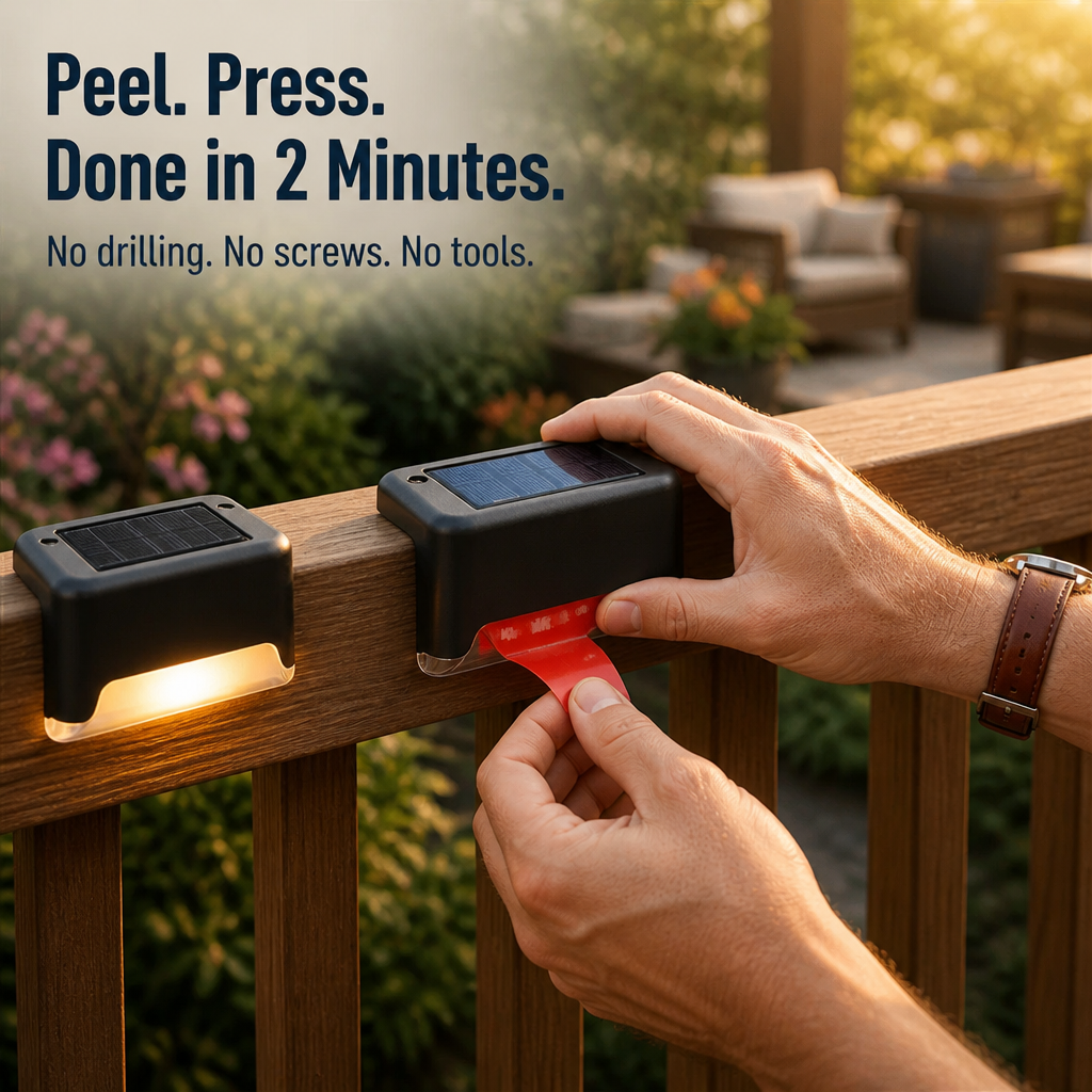 SolarGarden — Light Your Deck All Night With Zero Wires or Tools - Esilora