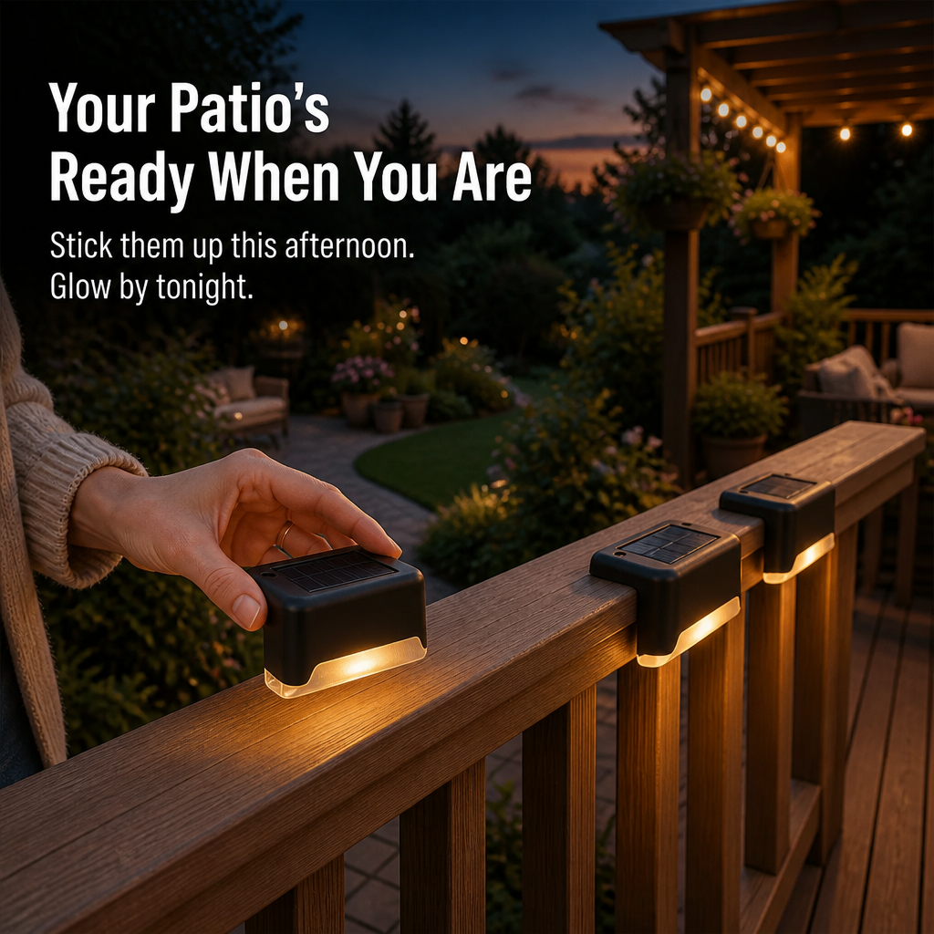 SolarGarden — Light Your Deck All Night With Zero Wires or Tools - Esilora