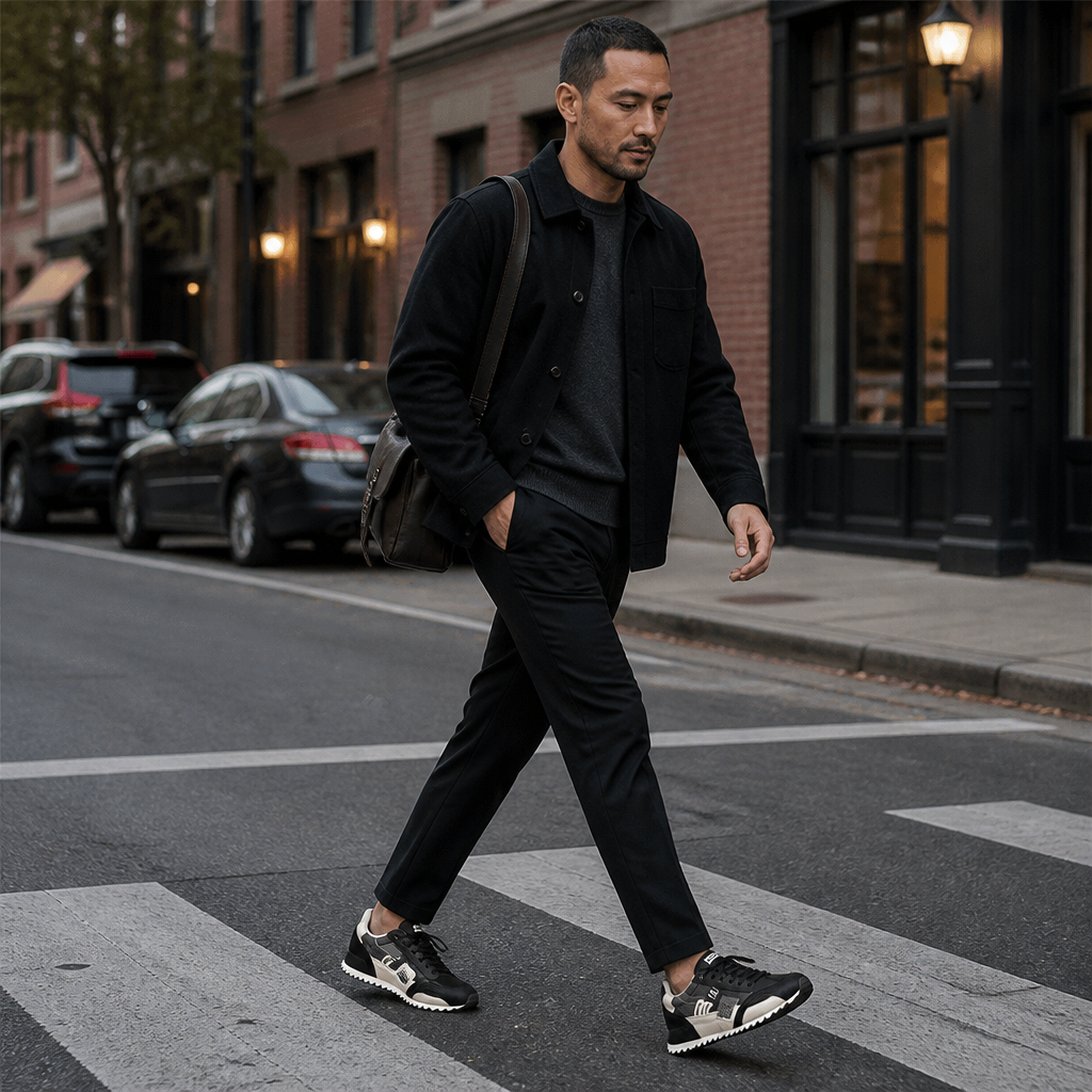 StridePro – Retro Heritage Runner Sneakers with Suede & Mesh Mix - Esilora