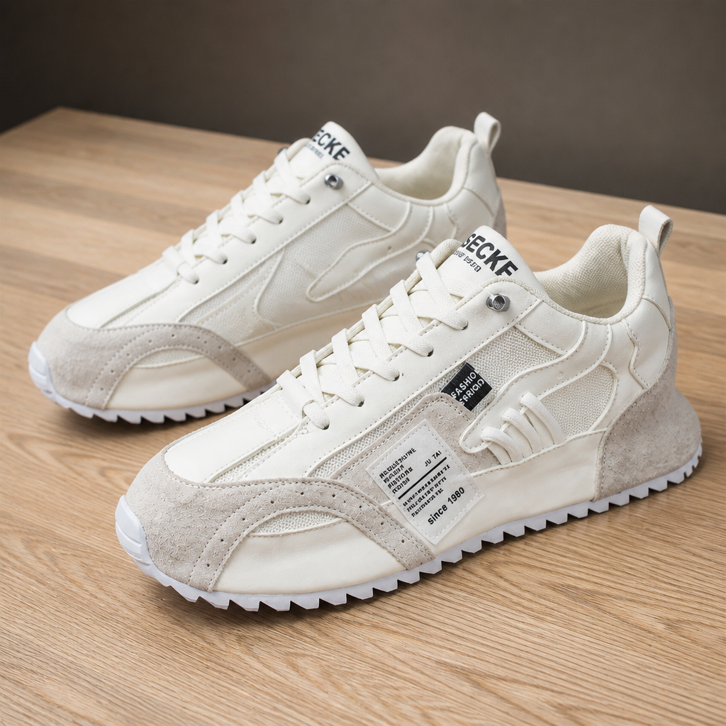 StridePro – Retro Heritage Runner Sneakers with Suede & Mesh Mix - Esilora