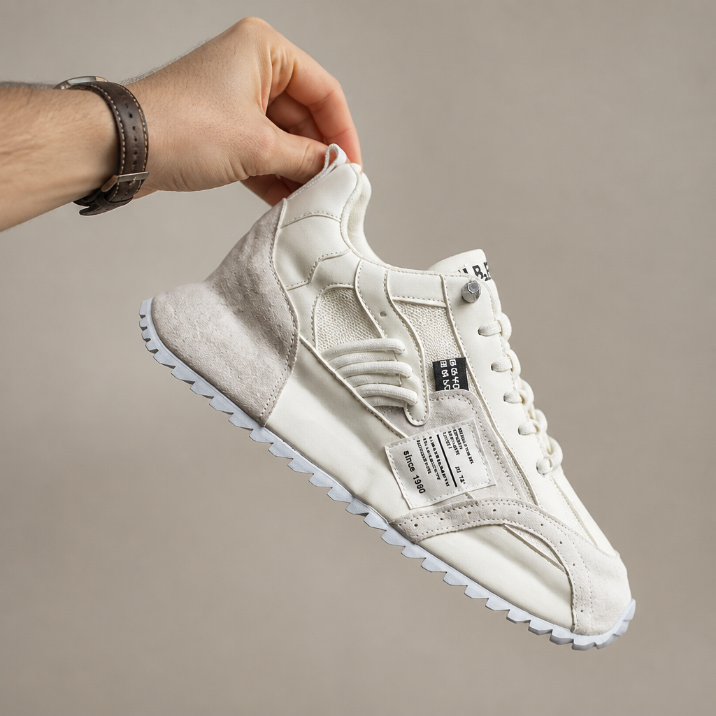StridePro – Retro Heritage Runner Sneakers with Suede & Mesh Mix - Esilora
