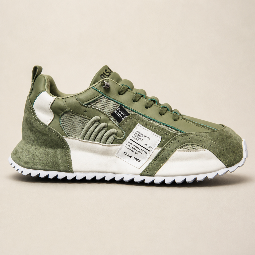 StridePro – Retro Heritage Runner Sneakers with Suede & Mesh Mix - Esilora