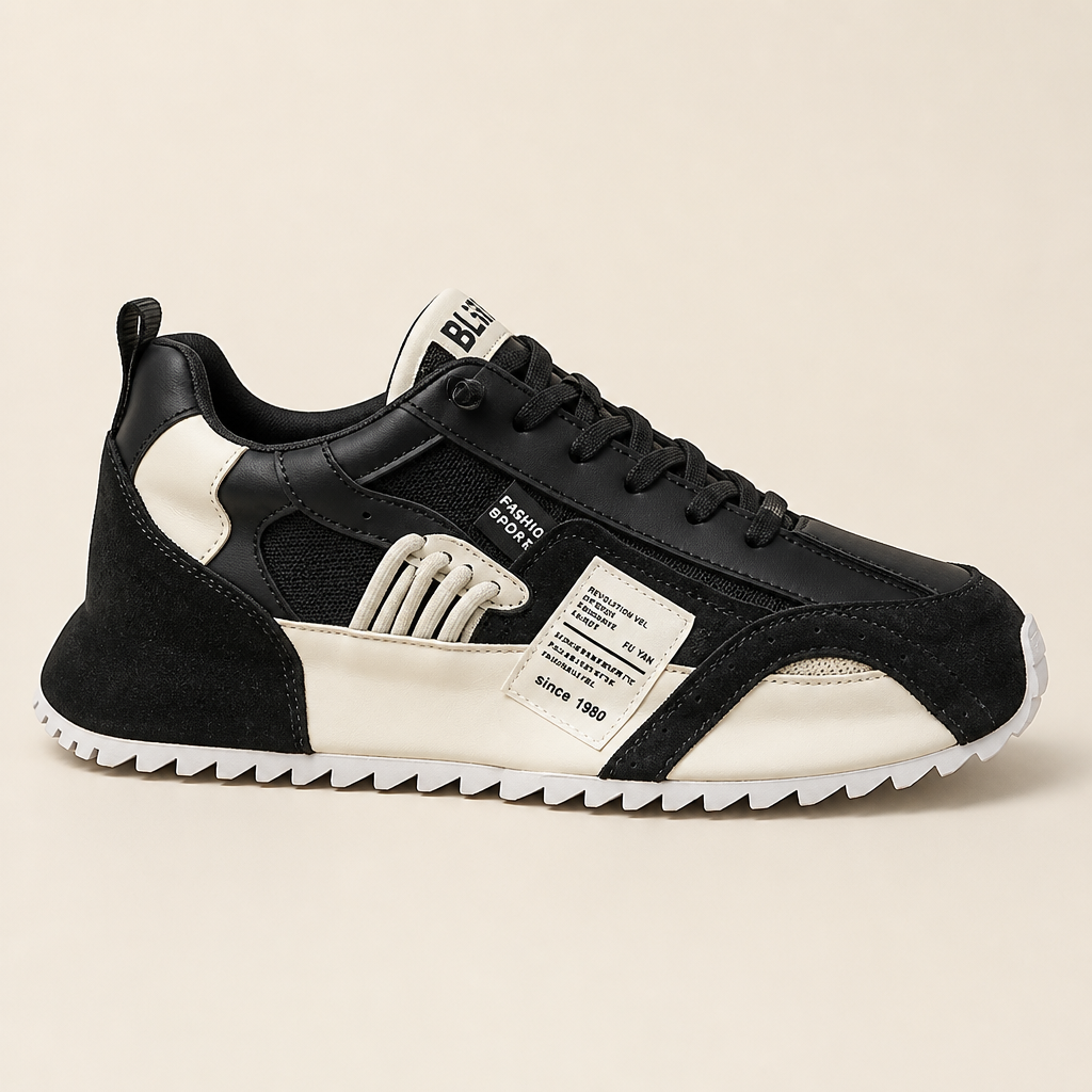 StridePro – Retro Heritage Runner Sneakers with Suede & Mesh Mix - Esilora