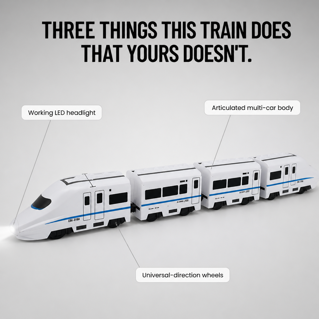 TrackMaster — تخطَّ المسارات وأرسل قطارًا فائق السرعة قابلًا للانحناء إلى أي مكان - Esilora