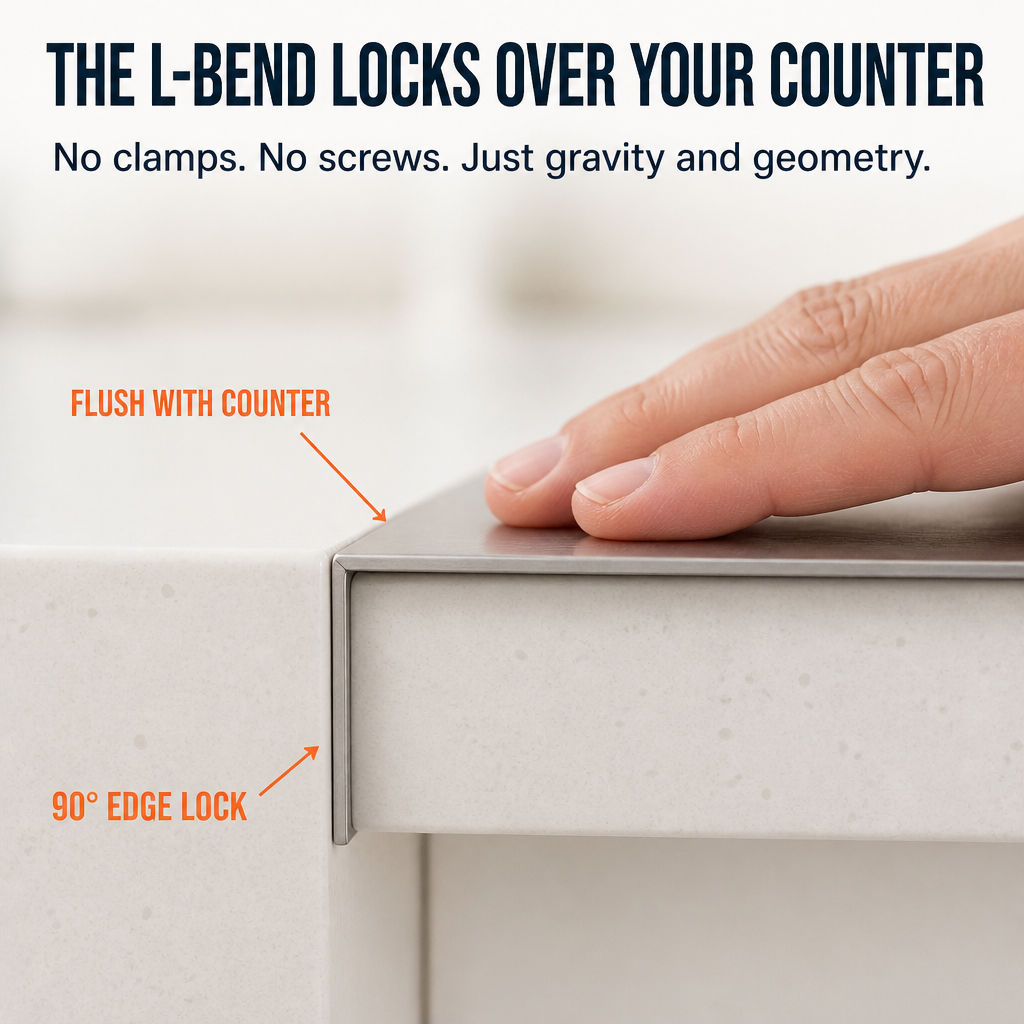 PureSteel — Hooks Onto Your Counter And Wipes Bacteria Away In Seconds - Esilora