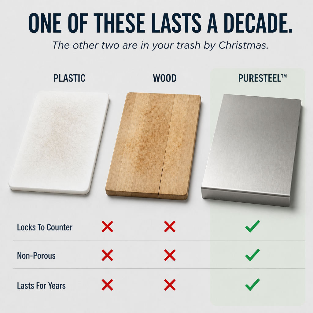 PureSteel — Hooks Onto Your Counter And Wipes Bacteria Away In Seconds - Esilora