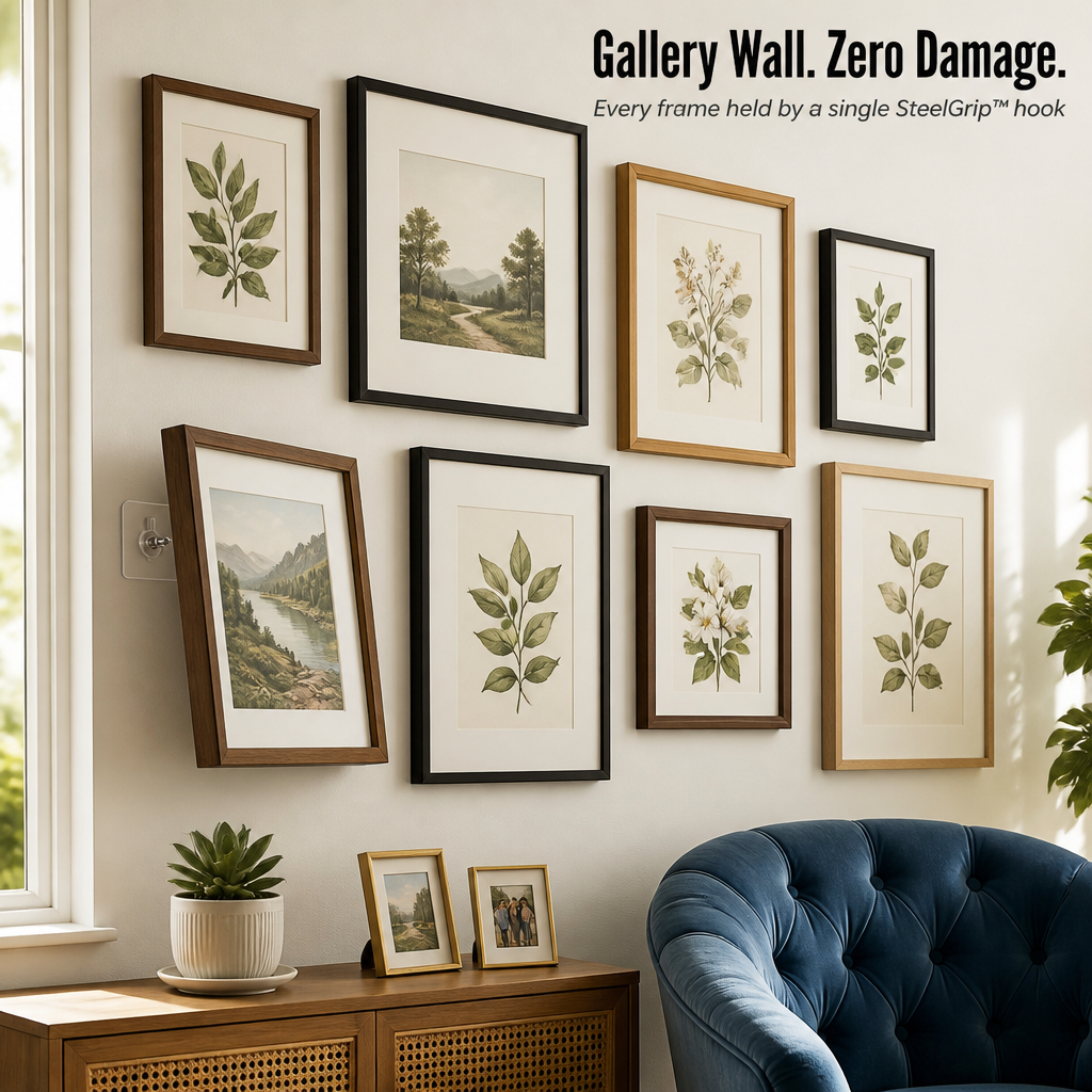 SteelGrip — Hang Heavy Frames Without Drilling a Single Hole in Your Wall - Esilora