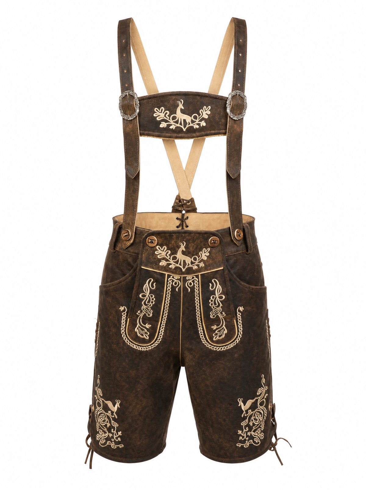 AlpenViktor-sæt med lederhosen til mænd - autentisk Oktoberfest-outfit