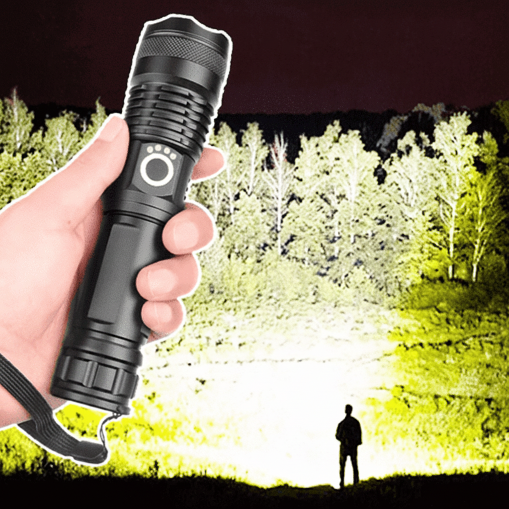 مصباح يدوي LED عالي الإضاءة قابل لإعادة الشحن - شريحة XHP 50