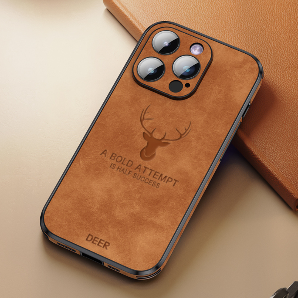 Slim Shockproof Smartphone Case in Genuine Leather – Stylish Protection - Esilora