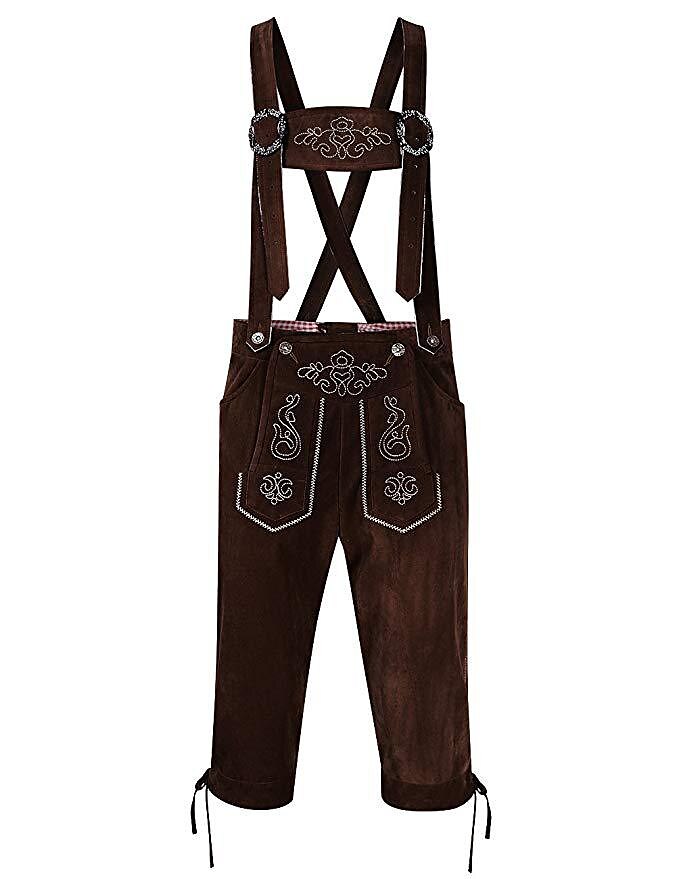 Alpenjunge broderede lædershorts til mænd til Oktoberfest
