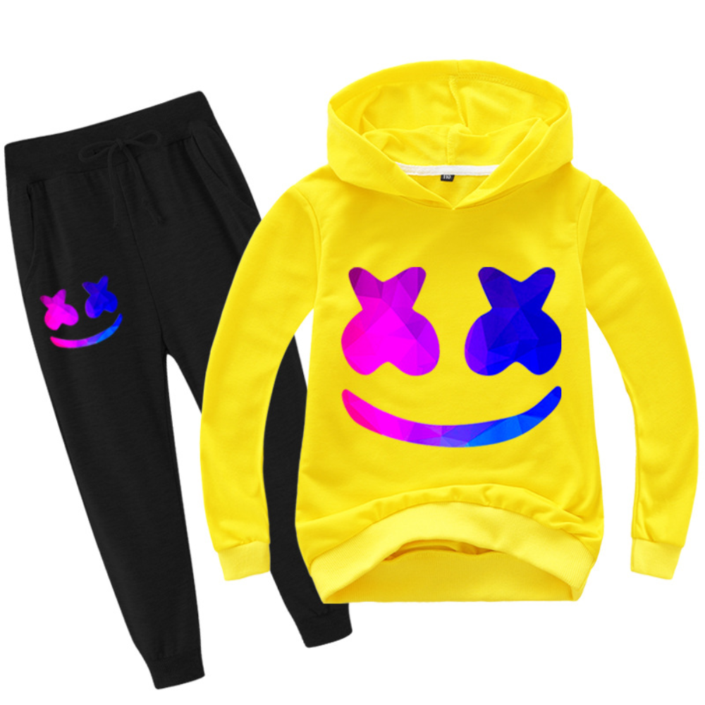 Set de hanorac și pantaloni din bumbac pentru copii, stil DJ