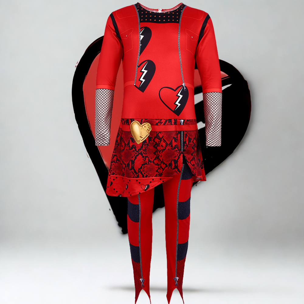 Ținută de costum pentru copii, din piele PU roșie