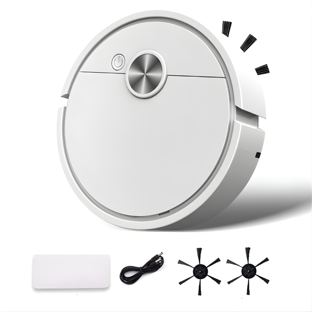 Aspirateur robot à navigation par IA — Aspiration automatisée, lavage humide, système de séchage à l'air