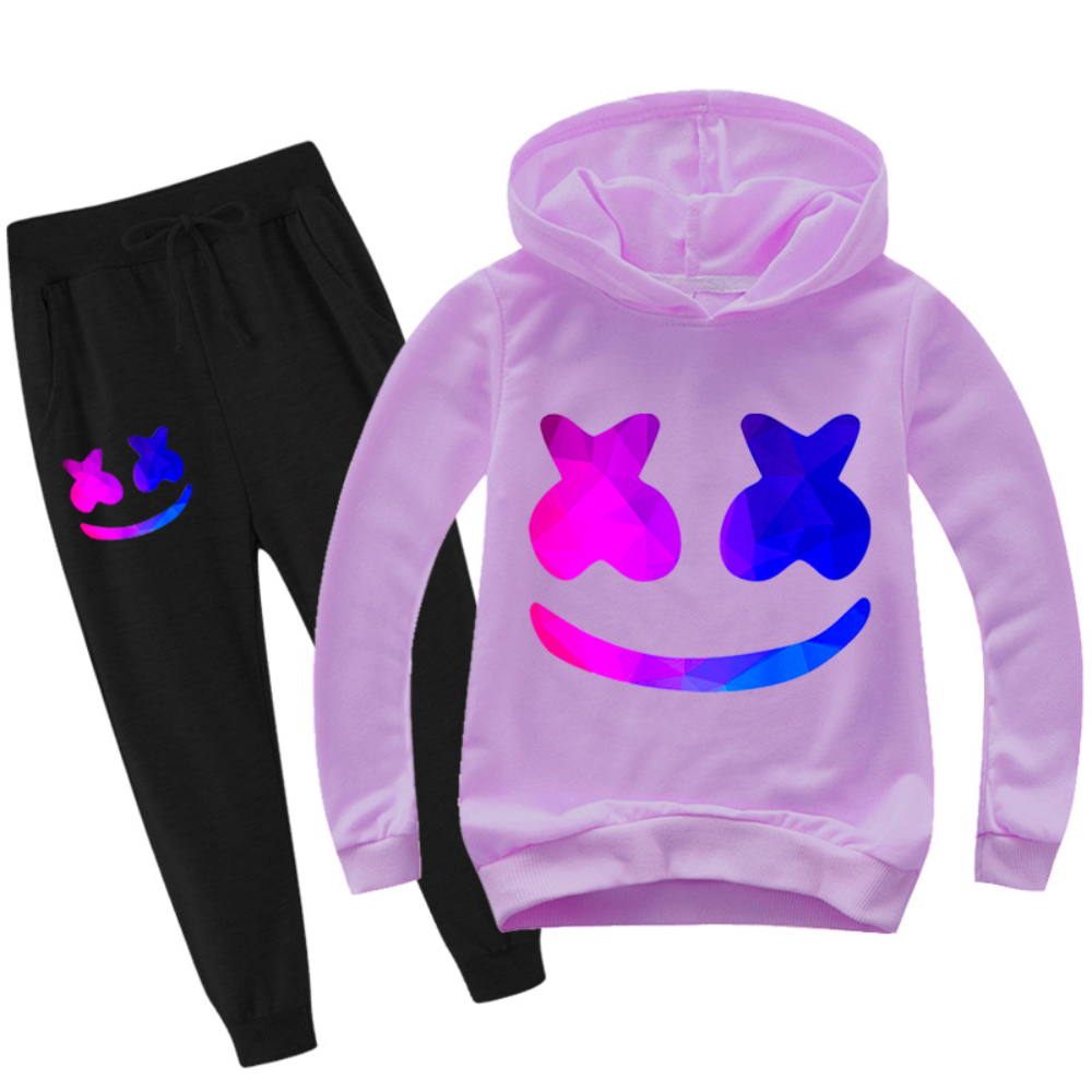 Set de hanorac și pantaloni din bumbac pentru copii, stil DJ