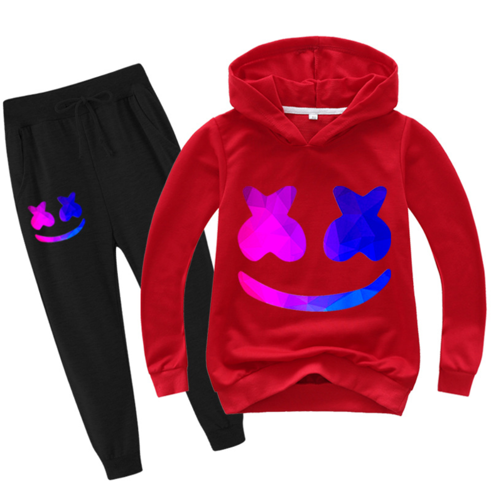 Set de hanorac și pantaloni din bumbac pentru copii, stil DJ