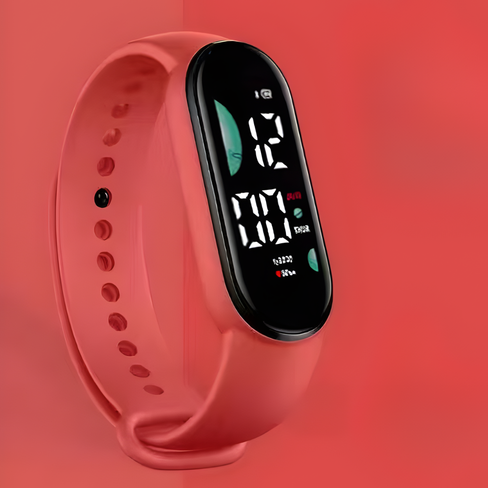 Αδιάβροχο fitness band unisex — ψηφιακό ρολόι με οθόνη LED