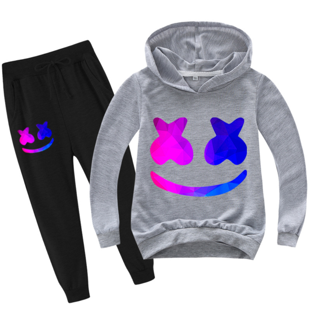 Set de hanorac și pantaloni din bumbac pentru copii, stil DJ