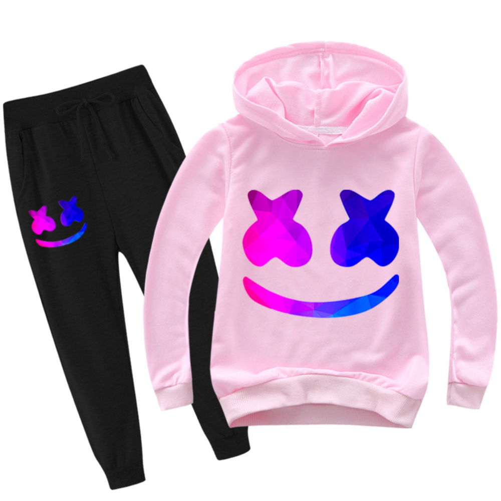 Set de hanorac și pantaloni din bumbac pentru copii, stil DJ