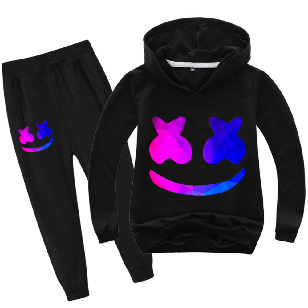 Set de hanorac și pantaloni din bumbac pentru copii, stil DJ