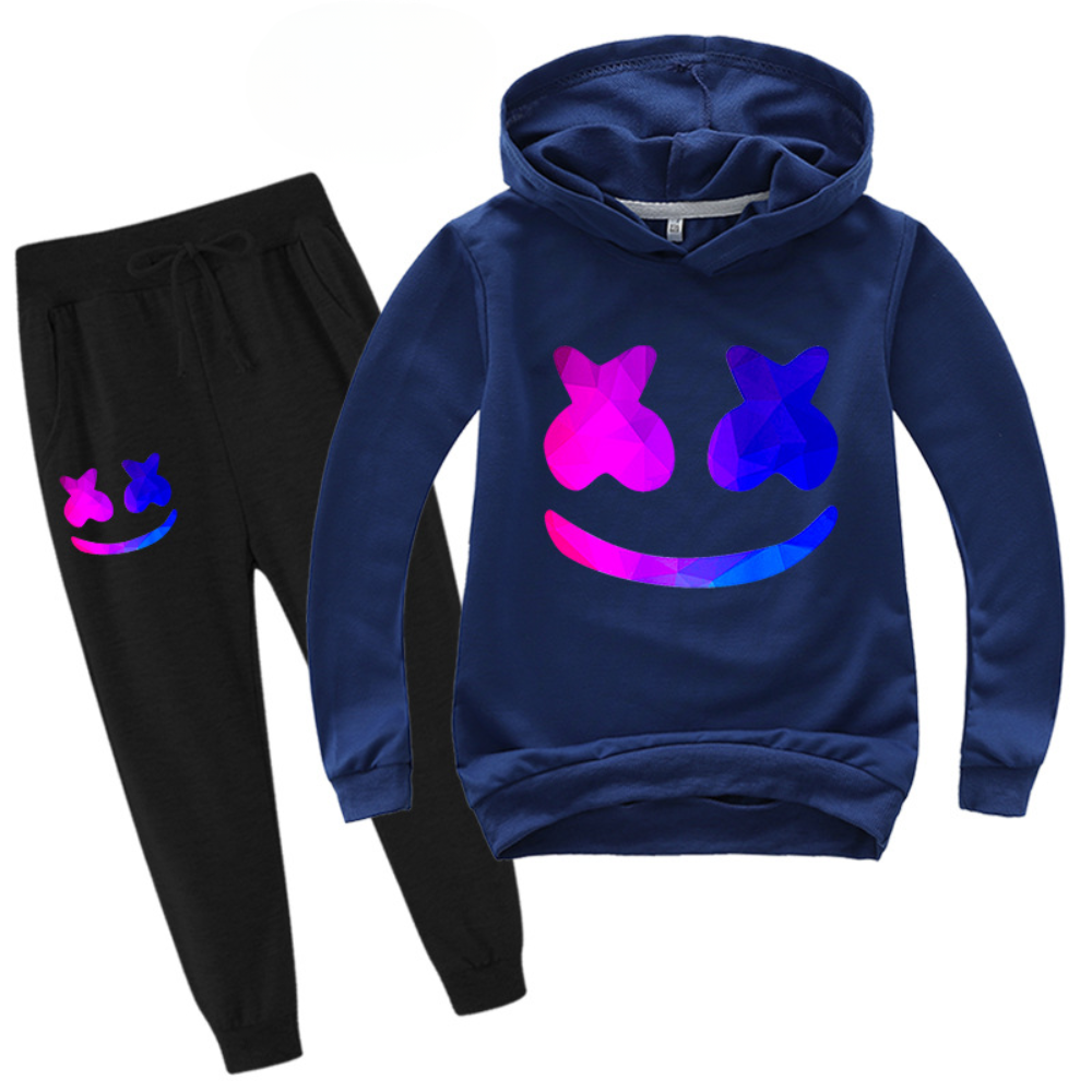 Set de hanorac și pantaloni din bumbac pentru copii, stil DJ
