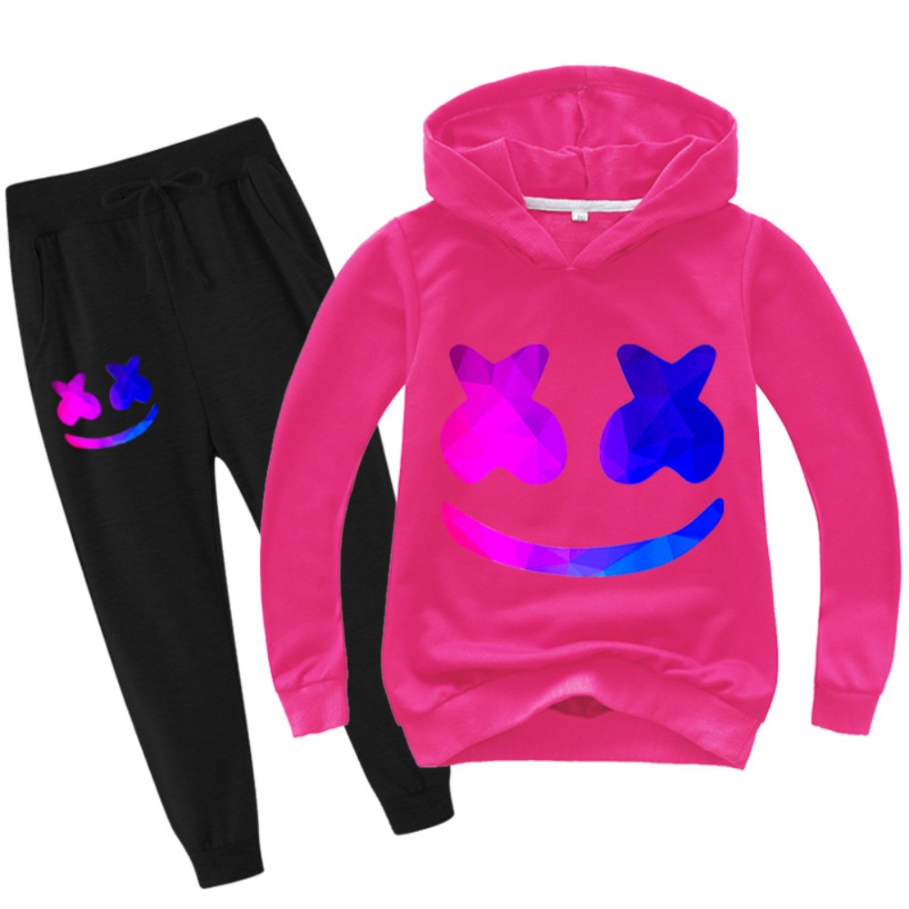 Set de hanorac și pantaloni din bumbac pentru copii, stil DJ