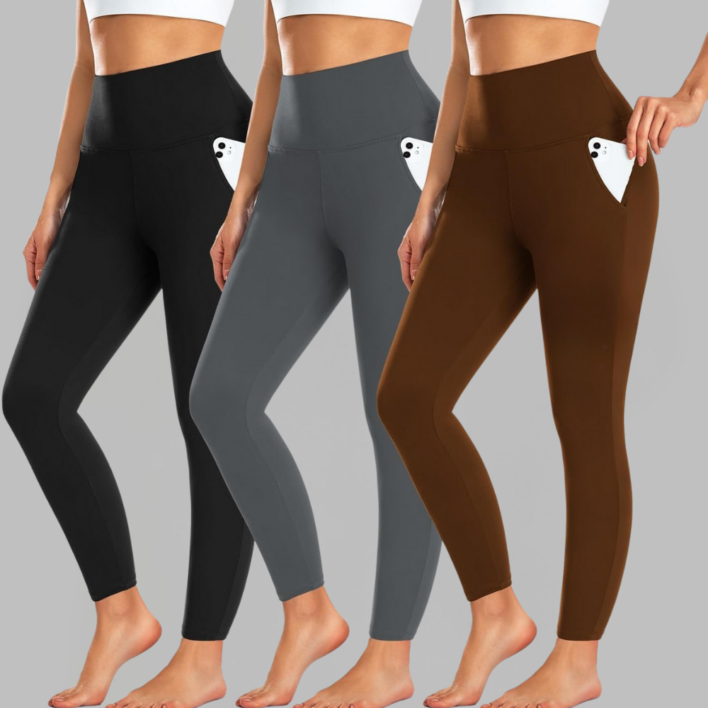 Women's High-Waist Fleece Thermo Leggings — Seamless Stretch
