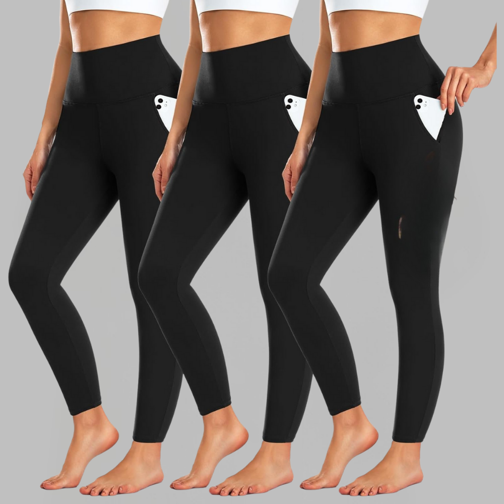 Women's High-Waist Fleece Thermo Leggings — Seamless Stretch