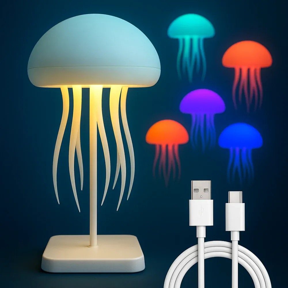 Jellyfish Design LED Table Lamp — Color Change Lighting