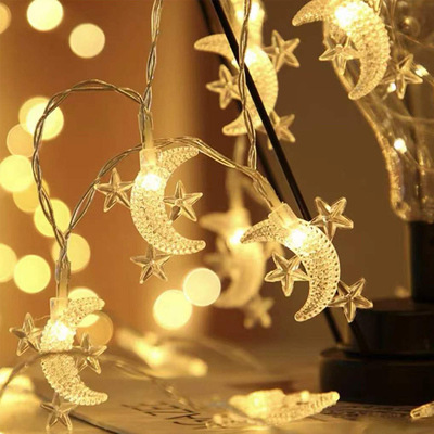 Warm White LED Star String Lights — Flexible Frame, Quick Shape Adjustment