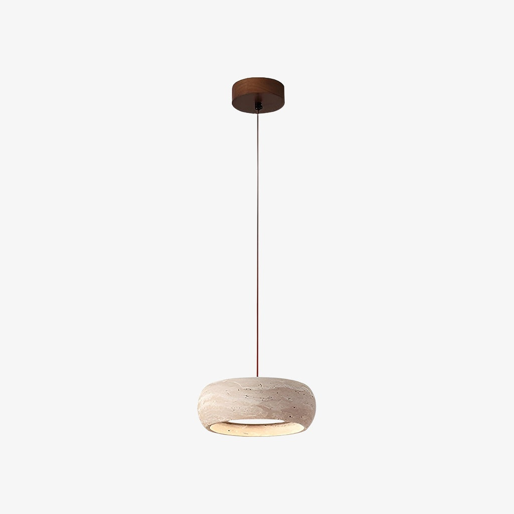 Kairis Travertine Natural Stone Pendant Light - Vintage Style Lighting for Dining and Living Spaces | Esilora