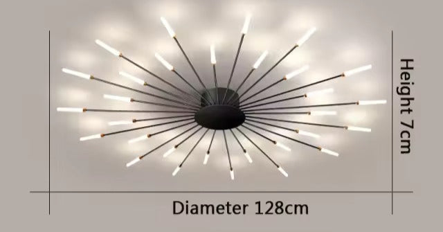 Lámpara de araña Aurestrom — diseño de remolino, varios LED, acabado de lujo