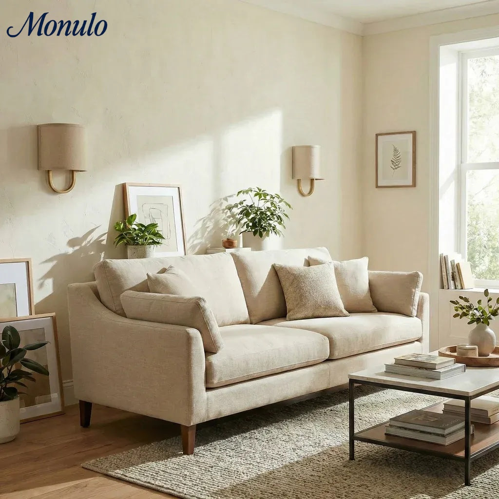 Nolvara Stoffschirm Wandleuchte - Moderne Schlafzimmer Wandleuchte für gemütliche Beleuchtung | Esilora