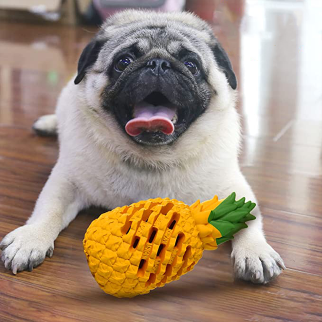 Interaktives Ananas-Kauspielzeug für Hunde – 2 Größen, Leckerli-Spender