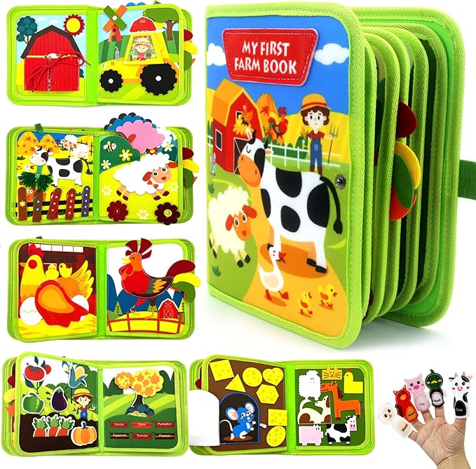 Interactive Farm Animals Learning Book — Toddler Vocabulary & Engaging Artwork