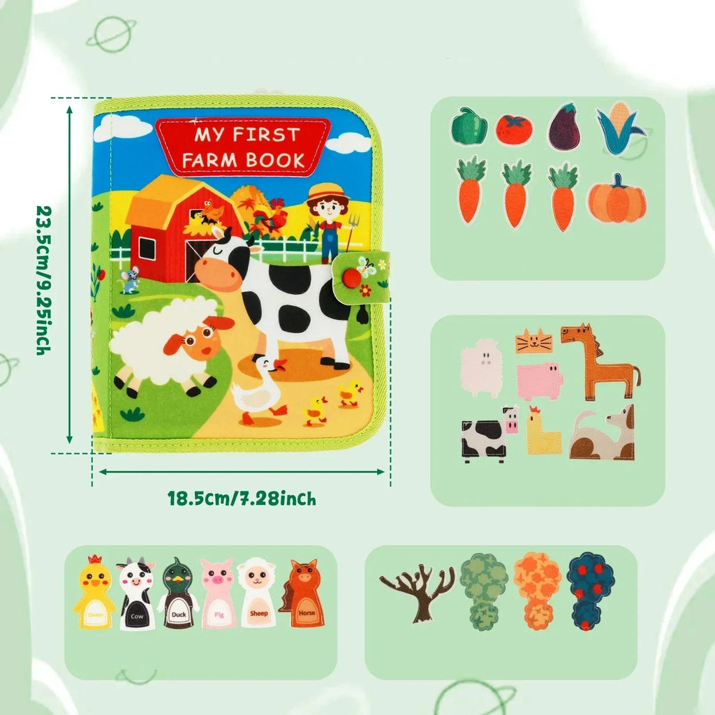 Interactive Farm Animals Learning Book — Toddler Vocabulary & Engaging Artwork