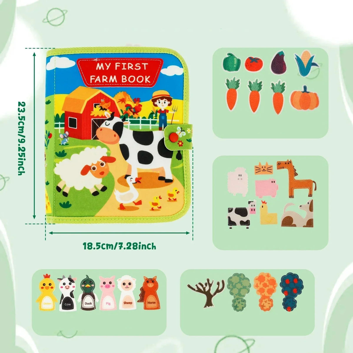 Interactive Farm Animals Learning Book — Toddler Vocabulary & Engaging Artwork