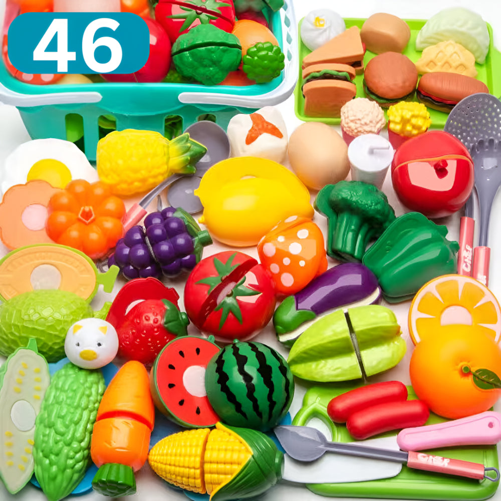 Colorful Fruit and Vegetable Toy Food Set