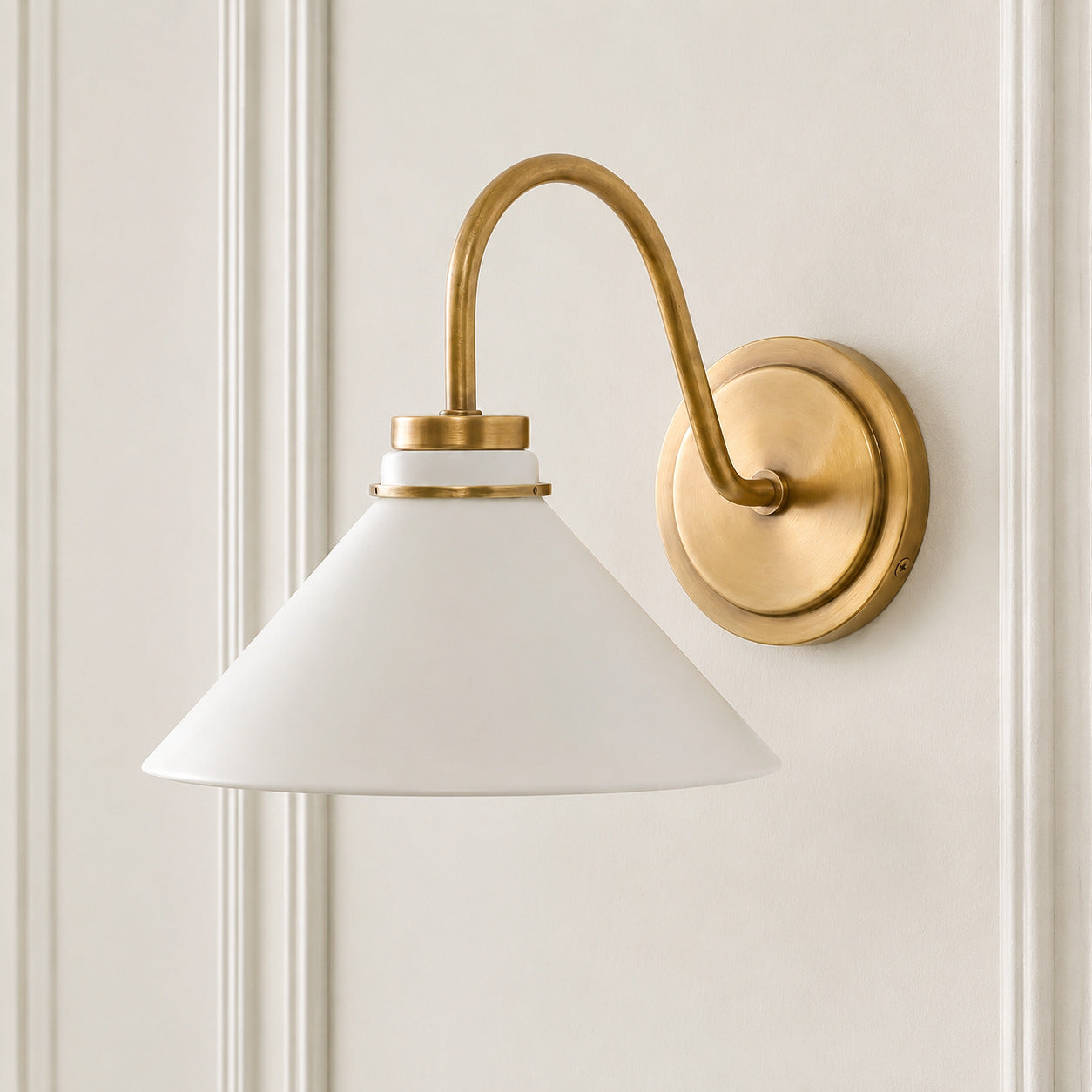 Aurenza Curved Arm Globe Wall Sconce – Modern Industrial Wall Lamp for Bathroom, Bedroom, and Hallway | Esilora